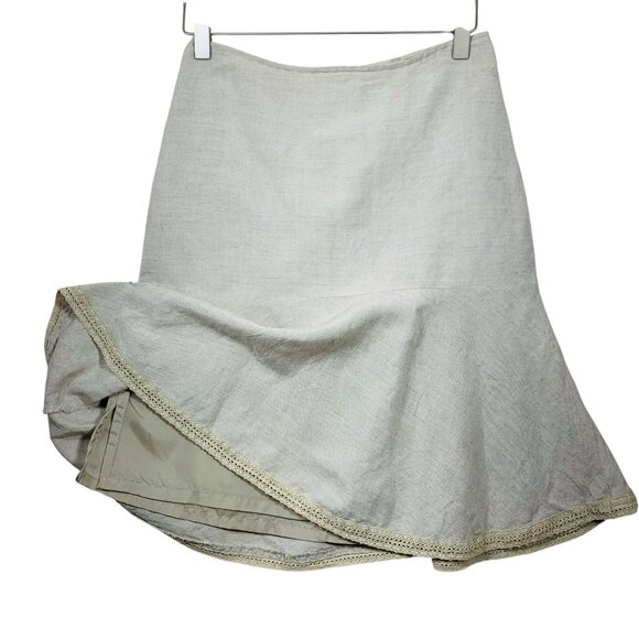 fitted &flared skirt linen blend  skirt size 2 REITMANS - Picture 1 of 12